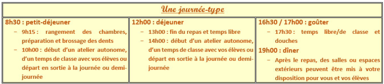 Classe découverte Journée type – Classes médiévales Bourgogne – Poney-Club Domaine Espérance 01