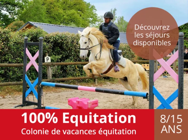 Colo équitation pas cher juillet 2026 pour ado 8 à 15 ans au Domaine de l'Espérance en Bourgogne